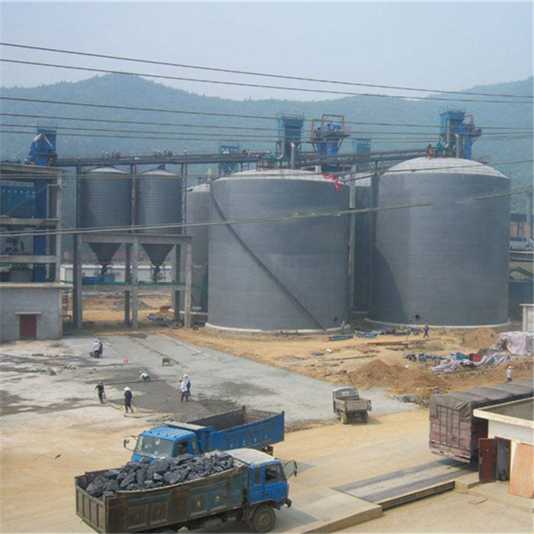 包头水泥钢板仓2座3000吨青岛项目进入施工